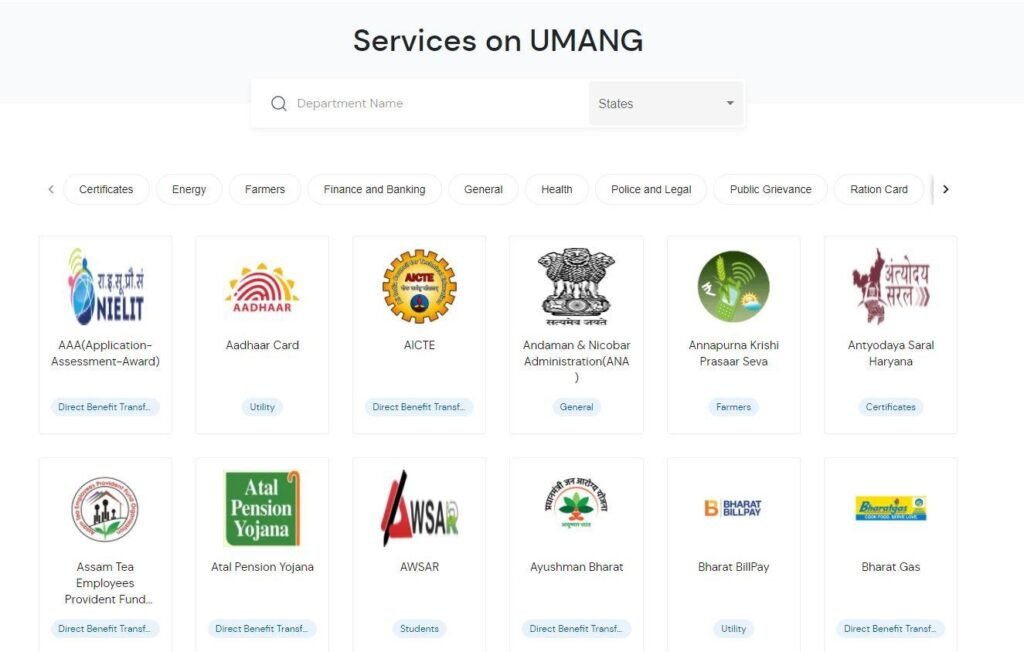 UMANG services