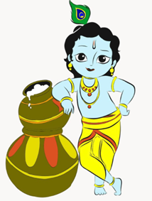 krishna and butter