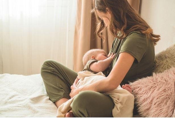 Mother holding baby