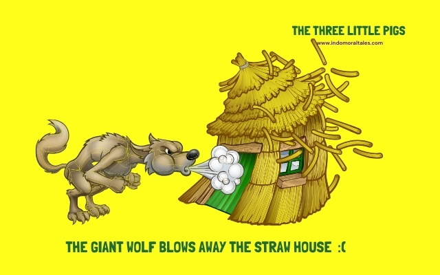 Big bad wold blows straw house
